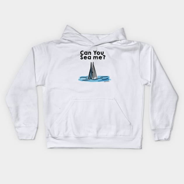 Can you sea the whale? Kids Hoodie by belettelepink